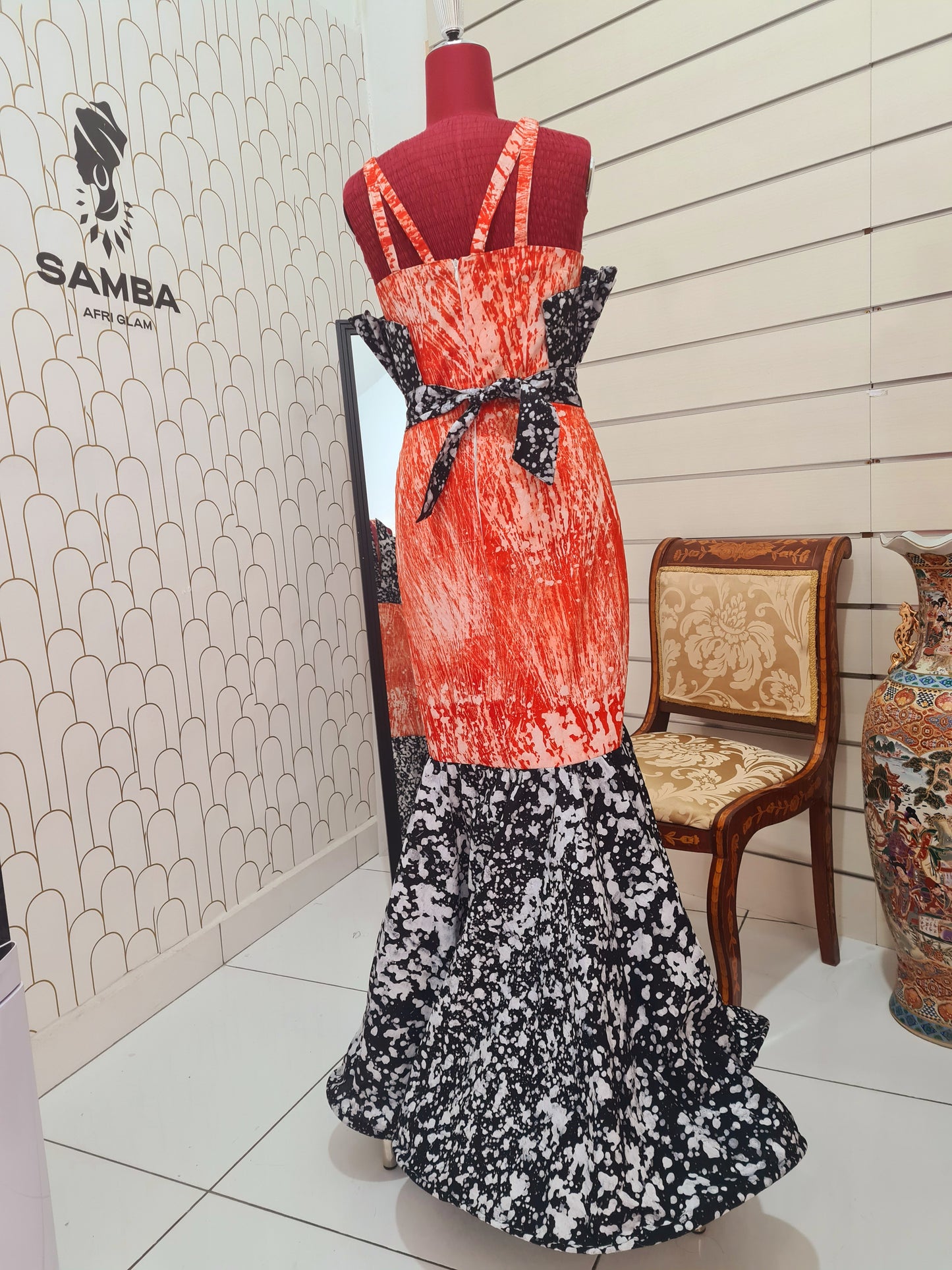Garnet Runway Dress with Detachable Crown Bustier